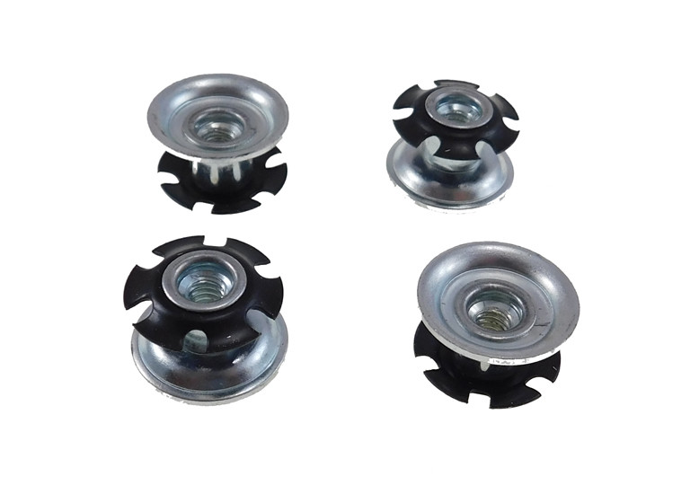 4 Pack Threaded Star Type 1″(OD) Round Tubing Insert 1/4-20 Threads S72-324