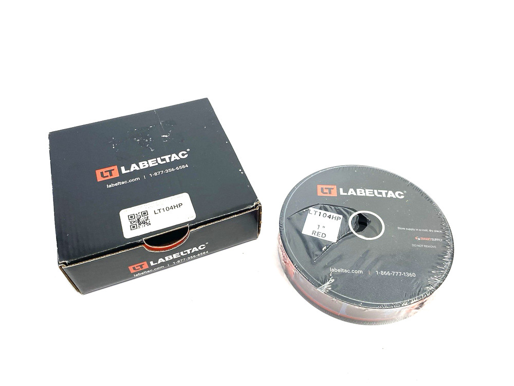 LabelTac LT104HP Pro Model High Perf. 10 Year Vinyl Label 1″ x 150′ /Roll, Red
