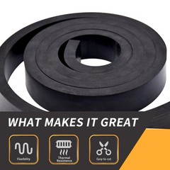 1/2 Inch Thick Neoprene Rubber Strips Heavy Duty Solid Roll 2 In x 5 Ft