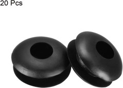 Rubber Grommets 4Mm Dia. Wire Gasket Ring for Hole Plug Cable, Black 20 Pieces