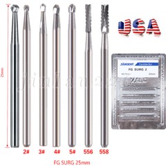 Cross Cut Lindemann Tungsten Carbide FG Dental Bur 25mm, Bone Surgery Burs
