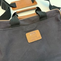 US Postal Service Navy Blue Canvas Briefcase Messenger Bag OS