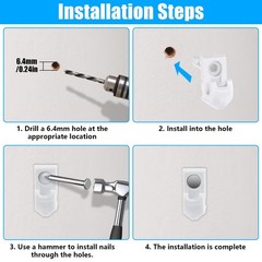 48 Pack 2.7 x 1.2 x 4 cm / 1.07 x 0.47 x 1.57 inches, Drywall clips 48 PACK