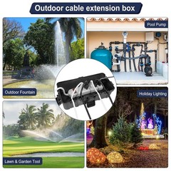 Outdoor Extension Cord Box Power Strip Cover Waterproof Cable Protector Case