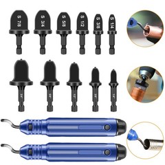 13x 1/4″-3/4″ HVAC Swaging Tool Drill Bit Copper Pipe Expander Deburring Scraper
