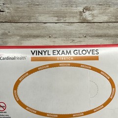 3 Boxes Cardinal Health Stretch Vinyl Exam Gloves – Size: Medium Exp: 3/24