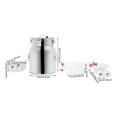 Electric Cow Milking Machine Milking Equipment 15L Stainless Steel Bucket