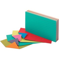 Oxford Extreme Index Cards, 3 100 Count (Pack of 1), Assorted Colors