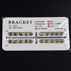 Dental Orthodontic Bracket Roth/MBT/Edgewise 018/022 no/3/345 Hook Standard Mini