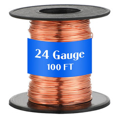 100Ft 24 Gauge Copper Wire for Gardening, Electroculture, Bonsai, Jewelry Making