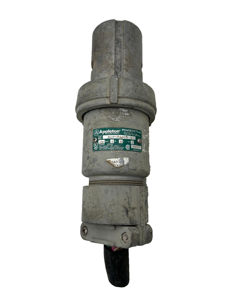 Appleton ACP1044CD Powertite Pin Sleeve Receptacle 100A 3W 4P 600VAC