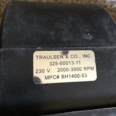 traulsen 325-60013-11 blower assembly ecm bh1400-53 230v Untested Free Shipping
