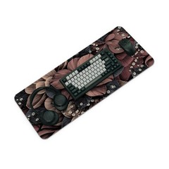 FTSYAD Gaming Mouse Pad, Large 31.5 x 31.5L x 11.8W inches, Brown Flowers