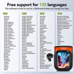 AI Translation Earbuds: Real-Time Language Translator, 140 Languages, LCD Screen
