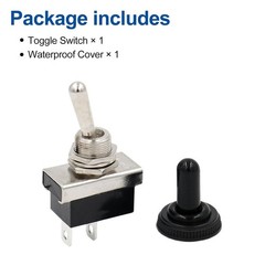 Waterproof Toggle Switch Heavy Duty ON-OFF SPST 25A 12V Marine Boat Vehicle Auto