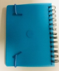 United Service Ass. ICON Mini Spiral Notebook 3 1/2”x 4 3/4” Blue Plastic Cover