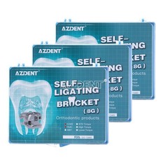 AZDENT Dental Orthodontic Self-Ligating Brackets Brace MBT Roth 0.022 Hooks/Tool