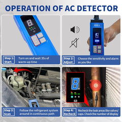 HVAC Refrigerant Leak Detector for R134A R1234Yf R410A | Heated Diode HVAC Leak