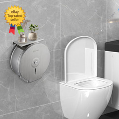 Commercial Jumbo Toilet Paper Dispenser with Shelf, 304 Stainless Steel 9 Roll P