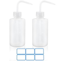 DTDNZKN 2 Pack 8oz 250ml Wash Bottles with Narrow Mouth and Labels – Ideal