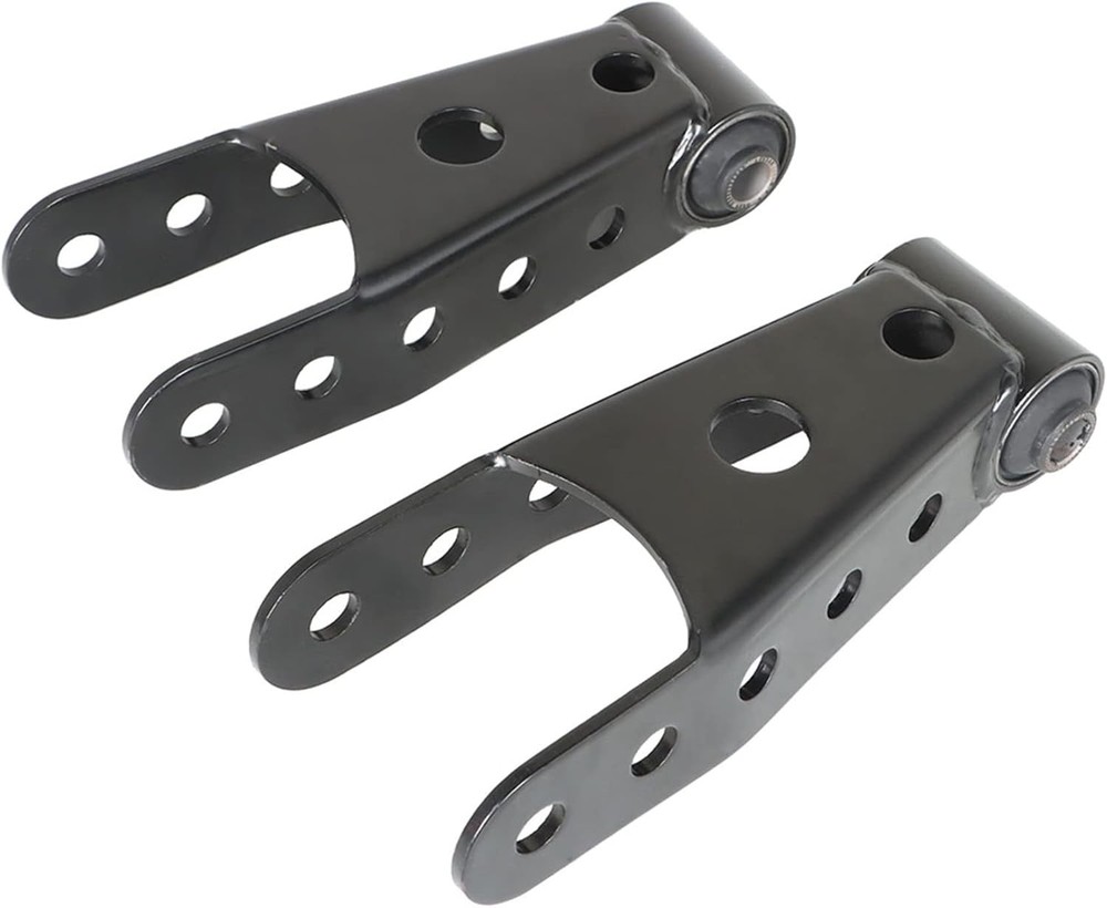 2PCS Black 6400 Lowering Shackle Rear Kit Replacement for Chevy and GMC