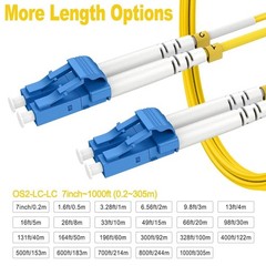 1000 Ft OS2 LC to LC Single Mode Fiber Patch Cable