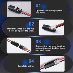 80 PCS Plug-In Quick Wire Connectors Reusable Clamp Terminal Blocks For Cables