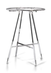 Chrome 36″ Round Clothing Rack Height 48 – 72″ H Leveler Glides Garment