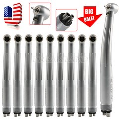 1-10 Self Power Dental LED Fiber Optic E-generator 3 Spray Handpiece 4 Hole