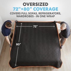 Simpli-Magic Heavy Duty Padded Moving Blankets 72 X 80 12 Pack