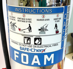Safe Eco-Caf3 compressed air Safe-Chem Foam 3 gal fire extinguisher St. steel