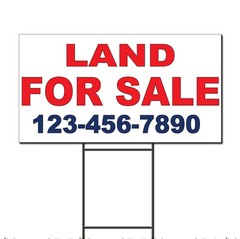 Land For Sale Phone Custom Red Blue Custom Plastic Yard Sign /Free Stakes