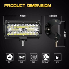Fit John Deere Gators 835M, 835R, 865M, 865R 12V 7″ LED Spot flood work lights