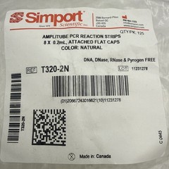 Simport Amplitube T320-2N Polypropylene PCR Reaction Tube Strip with Attached…