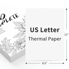 200 Sheets Thermal Paper 8.5 x 11, US Letter Size Thermal Printer Paper for B…