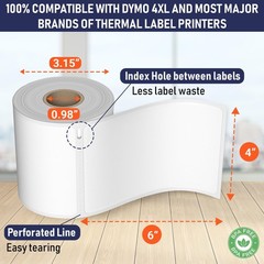 Dasher Products Thermal Shipping Labels Compatible with Dymo LabelWriter 4XL …