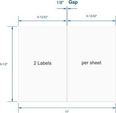 Shipping Labels with Self Adhesive, Square Corner, 200 Labels, Matte White