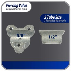 Appli Parts APT-PV310 1/2, 5/8 in Bullet Piercing Valve kit with tube size adapt