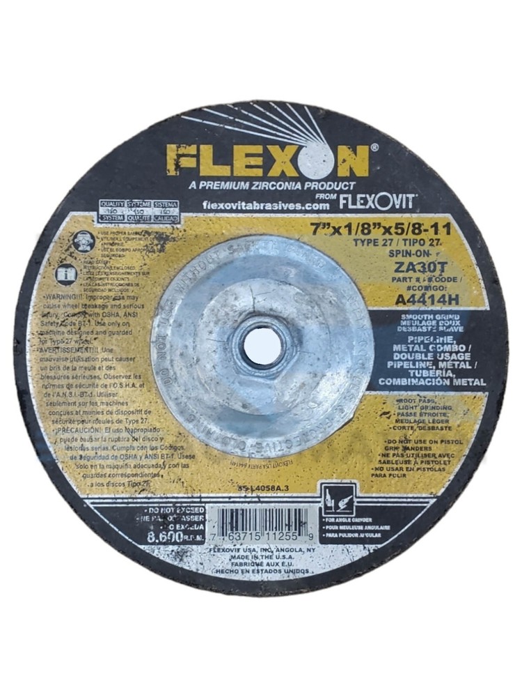 NEW FlexOvit A4414H FlexOn Depressed Center Combination Wheel 7″x1/8″x5/8-11