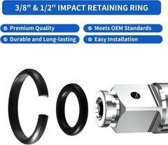 5-Pack 1/2″ and 3/8″ Impact Retaining Ring Clip With O-Ring for Milwaukee New