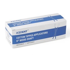500pcs Cotton Tipped Applicators 6″（15.2cm）Wood Shaft Medical Disposable Clean