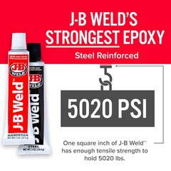 J B Weld Original Cold Weld Epoxy 2 oz Dark Grey Adhesive for Metal and More