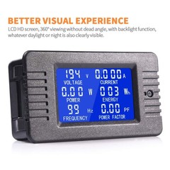 80-260V 100A AC Multi-meter, LCD Display Amp Volt Meter Energy Monitor Panel Kit