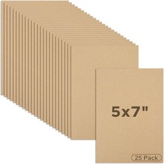 25 Pack of 5×7 B-Flute Corrugated Cardboard Sheets for Safe Shipping & Crafting