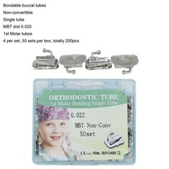 Dental Orthodontic Buccal Tubes 1st 2nd Molar Bondable Tube Roth MBT 022 Single