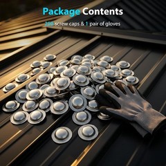 Stainless Steel Roofing Screw Caps for Roof Leak Repair,Directly Cover ,250 Pcs