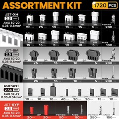 Crimp Tool Connector Kit Jstxh/sm/syp 2.5mm And Du Pont 2.54mm Connector Set 27