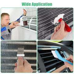 Air Conditioner Fin Cleaner Set Fin Comb Condenser Straightener Cleaning Brush