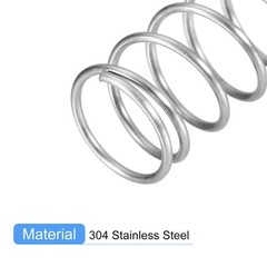 5Pcs Compression Spring 304 Stainless Steel 10mm OD 1mm Wire 50mm Length