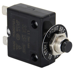 125-250V AC 50V DC Push Button Circuit Breaker 30Amp Thermal Overload Protector